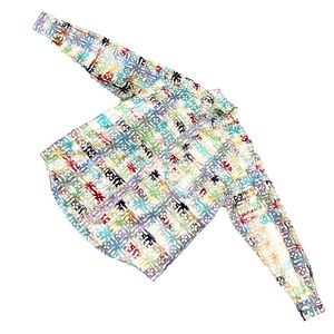 Vintage Johnny Cotton Button Up Shirt Mens Large USA Colorful Button Down